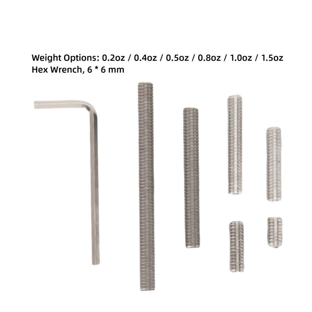 8pcs Metal Cue Weight Bolt Kit Multi-Size Protective Cover Pool Cue Weight Set  Standard Cue Stick