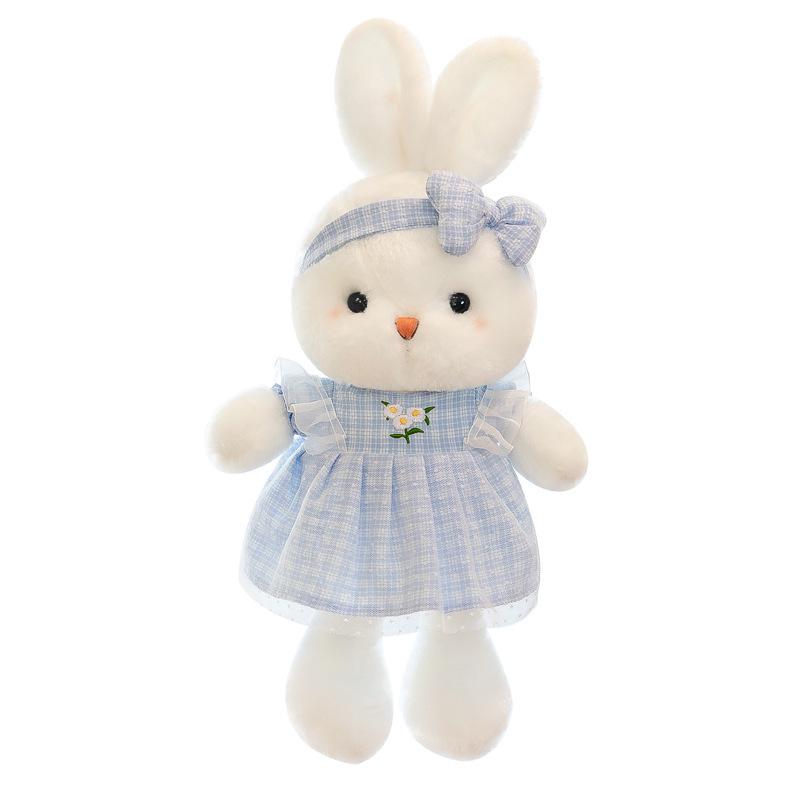Cute Floral Dress Bunny Plush Toy Cartoon Super Adorable Comfort Bunny Doll Valentine's Day Birthday Gift