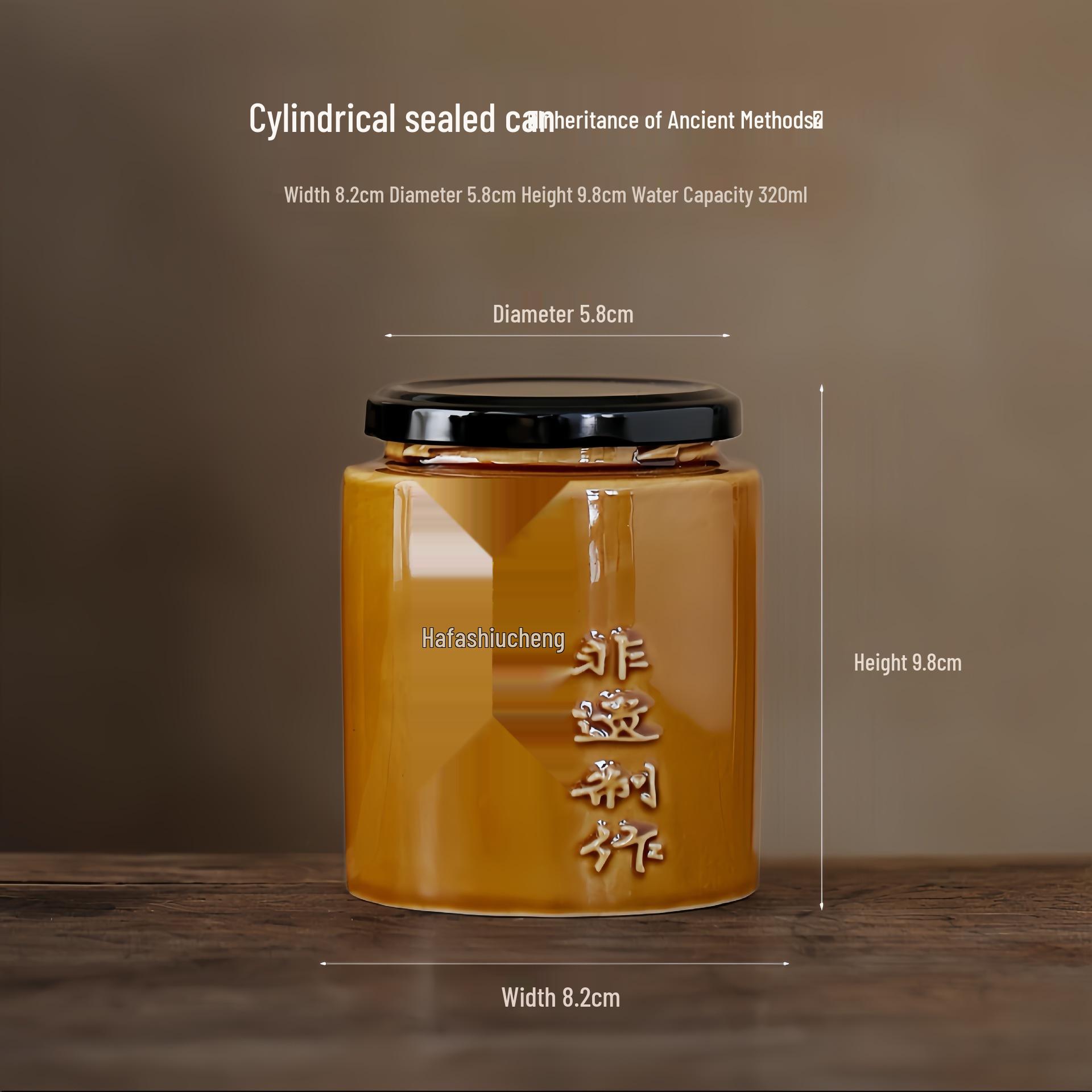 Multipurpose Ceramic Sealed Jar for Pickles, Lard, Fermented Foods, Honey, and Chili High Temperature Resistant/Sealed