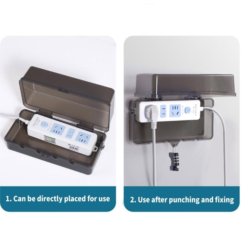 Socket Protective Cover Outdoor Electrical Box Electric Outlet Protector Waterproof Cable Management Box Easy To Install