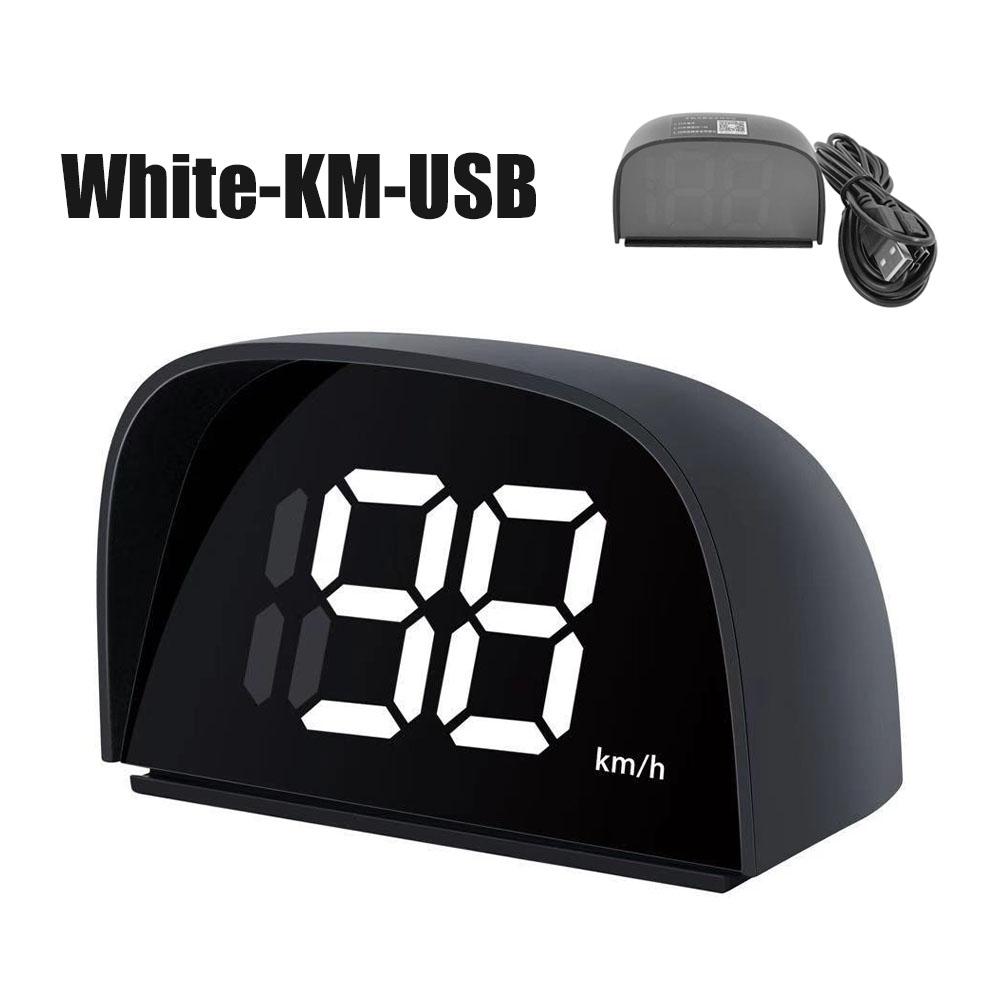 

Универсальный автомобильный GPS HUD 5V USB Head Up Display Цифровой спидометр Прикуриватель Plug&Play Крупный шрифт KMH/MPH Автомобильные аксессуары белый