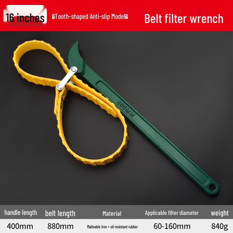 Universal Engine Oil Filter Remover and Installer Tool with Belt Chain