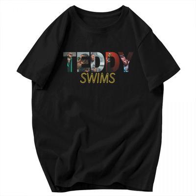 Men T Shirt Teddy Swims Awesome Gifts Y2K Graphic Crewneck Unisex Clothes T Shirts