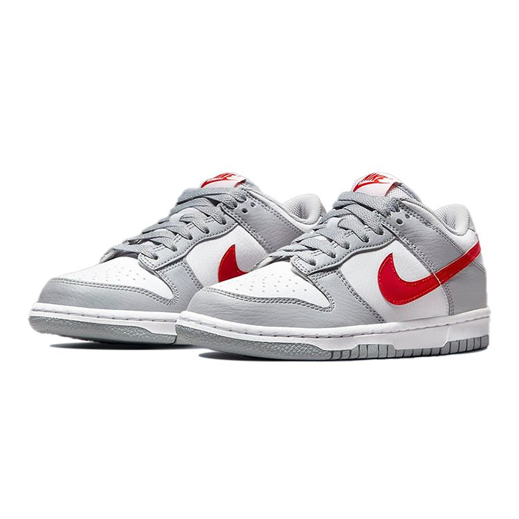 Nike Dunk Low GS Grey Red Kids Sneakers White DV7149-001