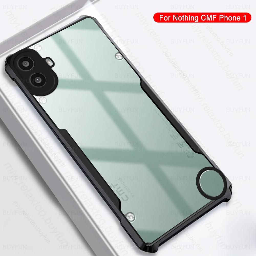

Чехол для телефона Nothing CMF 1 6,67 дюйма, акриловый защитный чехол для телефона CMFPhone1 Phone1 One PhoneOne, противоударный чехол для задней панели for Nothing CMF Phone 1 чёрный