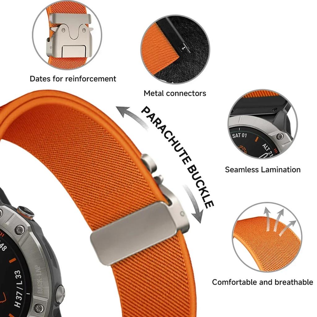 22 26mm Quickfit Nylon Strap For Garmin Descent Mk3i 51mm Mk2 Bracelet Garmin Enduro 2 MARQ/Epix Gen 2 Sports Band Accessories