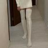 Thigh High Stockings Women Winter Warm Ladies Girls Black White Over Above Knee Sock Extra Long Female Plus Size Foot Leg Warmer
