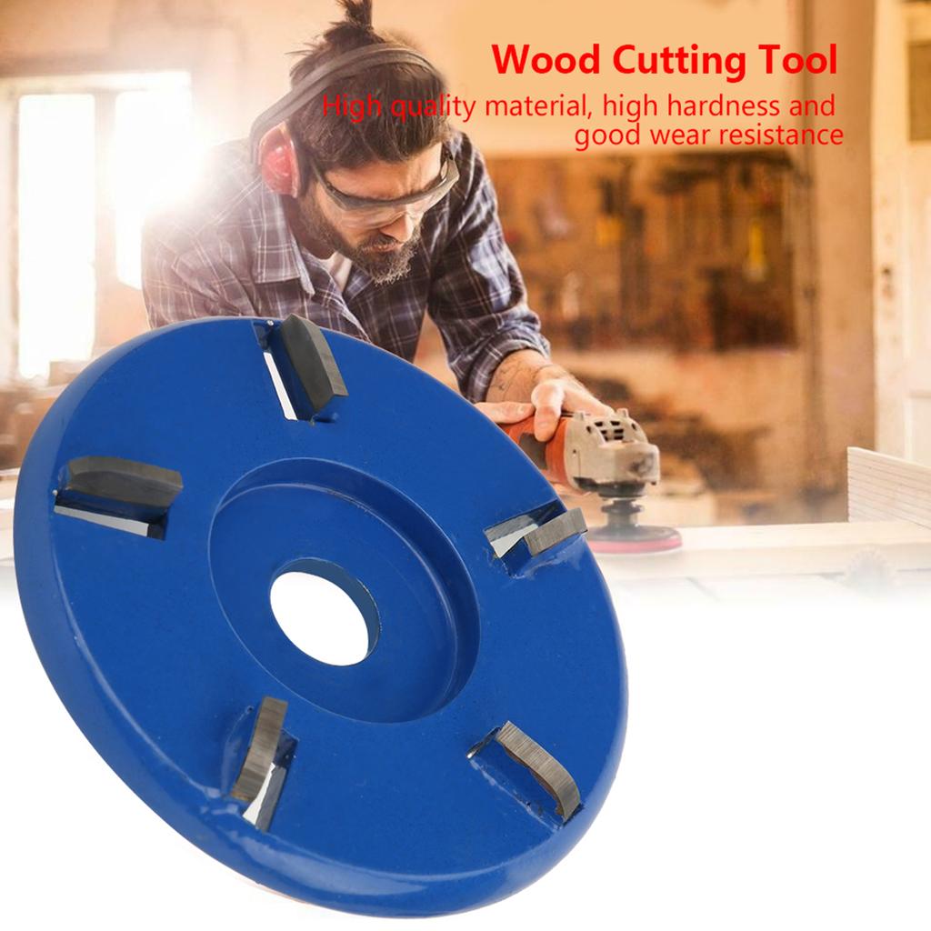 5 Teeth Arc shaped Wood Cutting Disc Woodworking Angle Grinder Carving Polishing Tool(Blue )