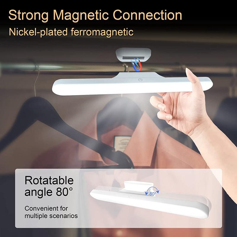 LED Night Light Magnet Dorm Cabinet Lights 30cm 1200mAh USB Nightlight Dimmable Table Lamp for Closet Kitchen Wardrobe Cupboard