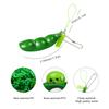 5/10/20Pcs Squeeze Beans Fidget Toy Stress Relief Fidget Toys Funny Squishy Beans Peas Popper Cute Keychain Party Favor
