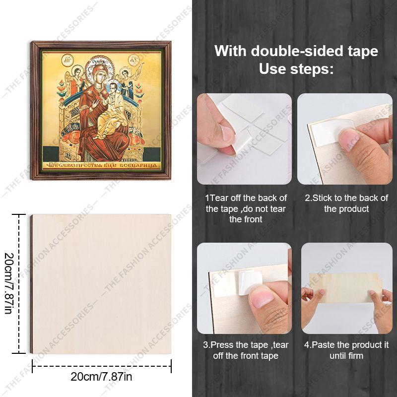 Dekorative Malerei orthodoxer Ikonen, Geweihte Ikone "Die Zarin", Malerei auf Fotorahmen, Christliche Wandkunst, 20cm*20cm, Spirituelles Dekorgeschenk