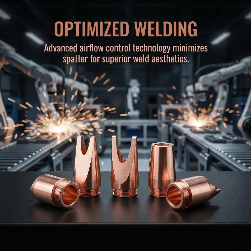 DMK Copper Laser Welding Nozzles H32 M13.5 Wire Feeding Graduated Type for Industrial Welding Machines