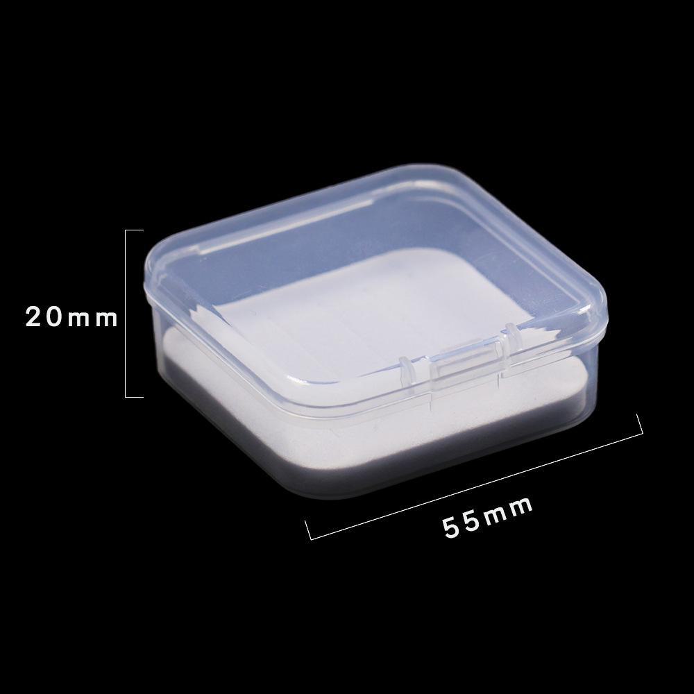 Transparent Plastic Luya Insect Bait Box with Sponge Fish Hook Storage Tool Box for Fly Fishing.