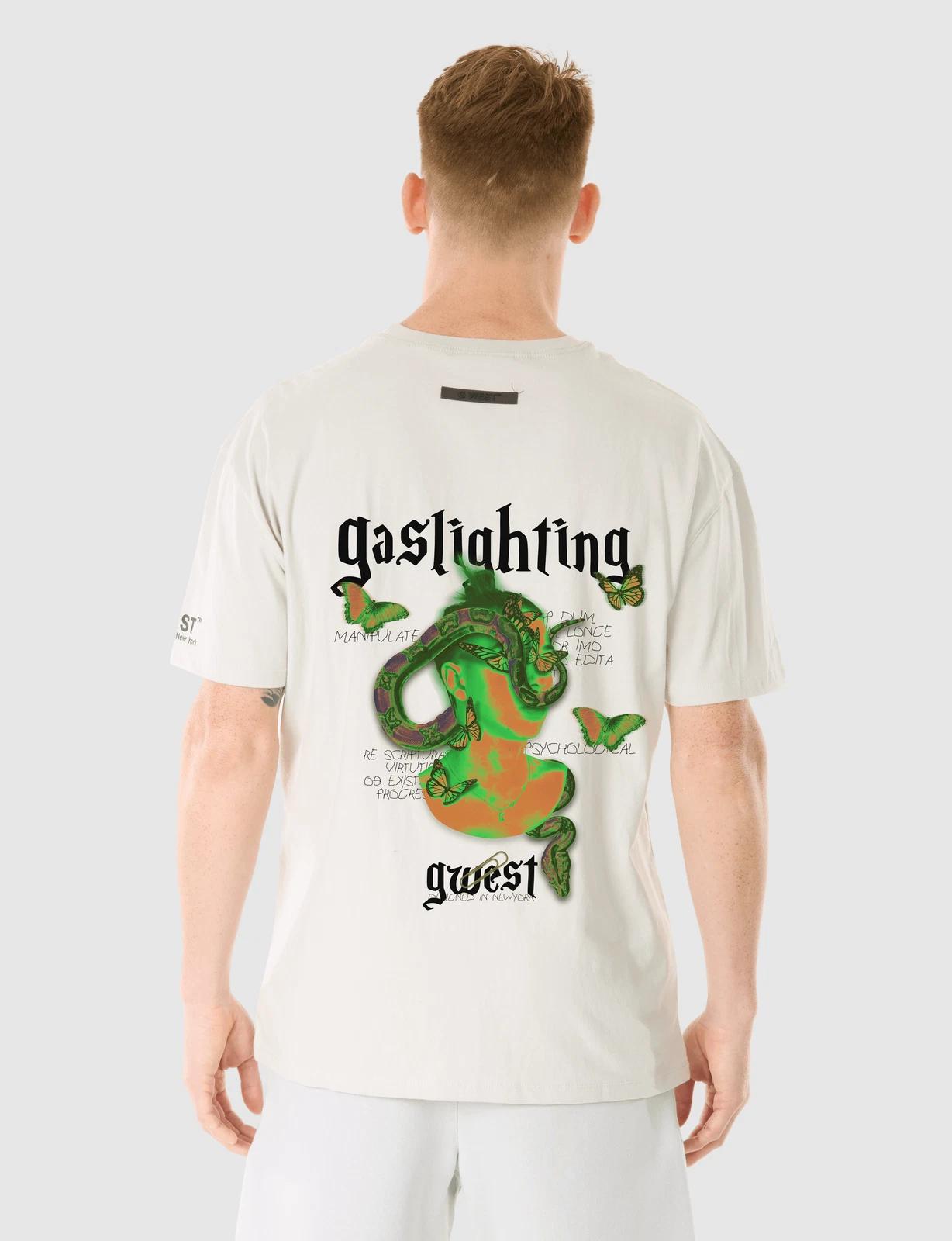 G WEST GASLIGHTING T-SHIRT - GRAY VIOLET XL