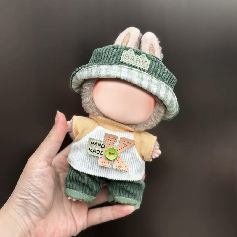 2025 New Labubu Clothes Outfit Accessories for Universal 17cm V2 V1 Plush Idol Doll's Clothing Leisure Trend Doll