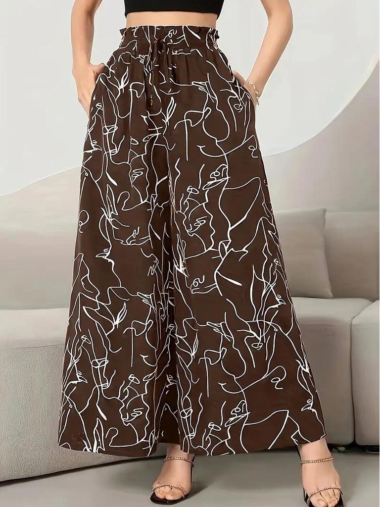 Cross-Leg High-Waisted Long Skort for Women - 2026 Summer Flowy Hem Design