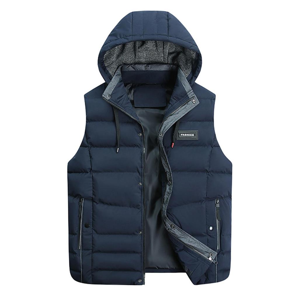 Männer Casual Winter Warm Zipper Ärmellose Weste Jacke Mantel Outwear Tops