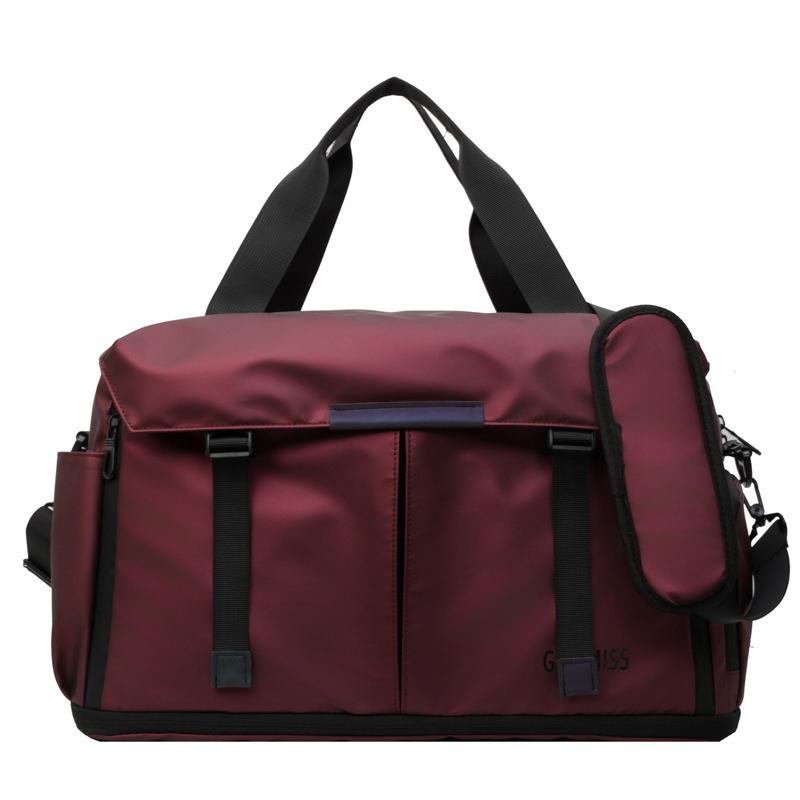 Men's and women's fashion expandable with shoe compartment portable travel bag dry and wet separation fitness yoga bag can cover tie rod
