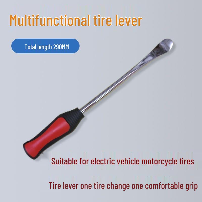 Tire Iron Crowbar: Flat Head Steel Pry Bar for Tubeless Tires & Electric Vehicles