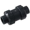 Durable UPVC One-way Valve Black 1/2" Check Valve True Union Double Union Backflow Valve Water Oil