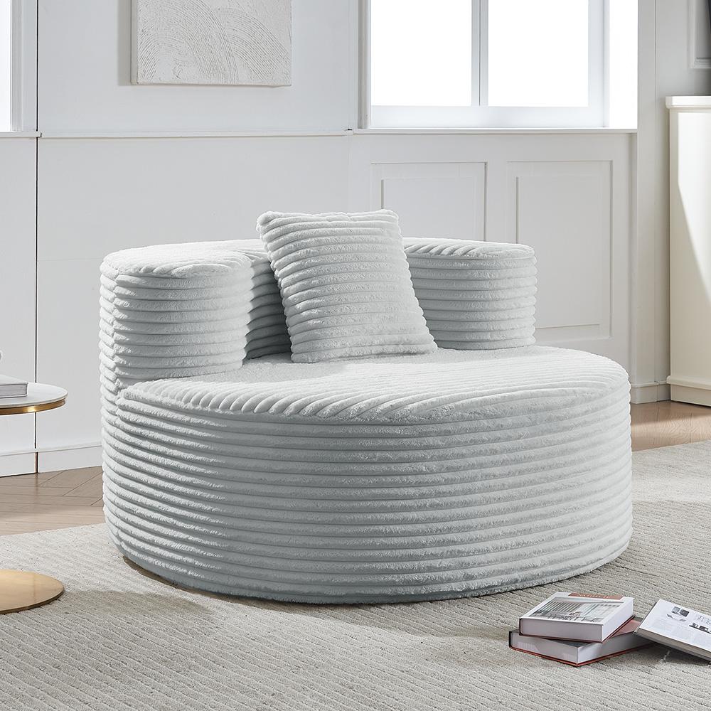 Ultra-soft Single Sofa with Backrest, High-resilience Foam.