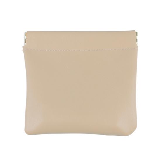 Snap Closure Pouch Faux Leather Mini Cosmetic Bag Waterproof Self-Closing Organizer Pouch for Coin