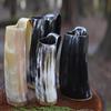 Set of 4 Drinking Horn Mug Tankard OX Horn Mugs Beautiful Gift for Gentlemen Your Lovers, Christmas, New Year, Wedding Gift