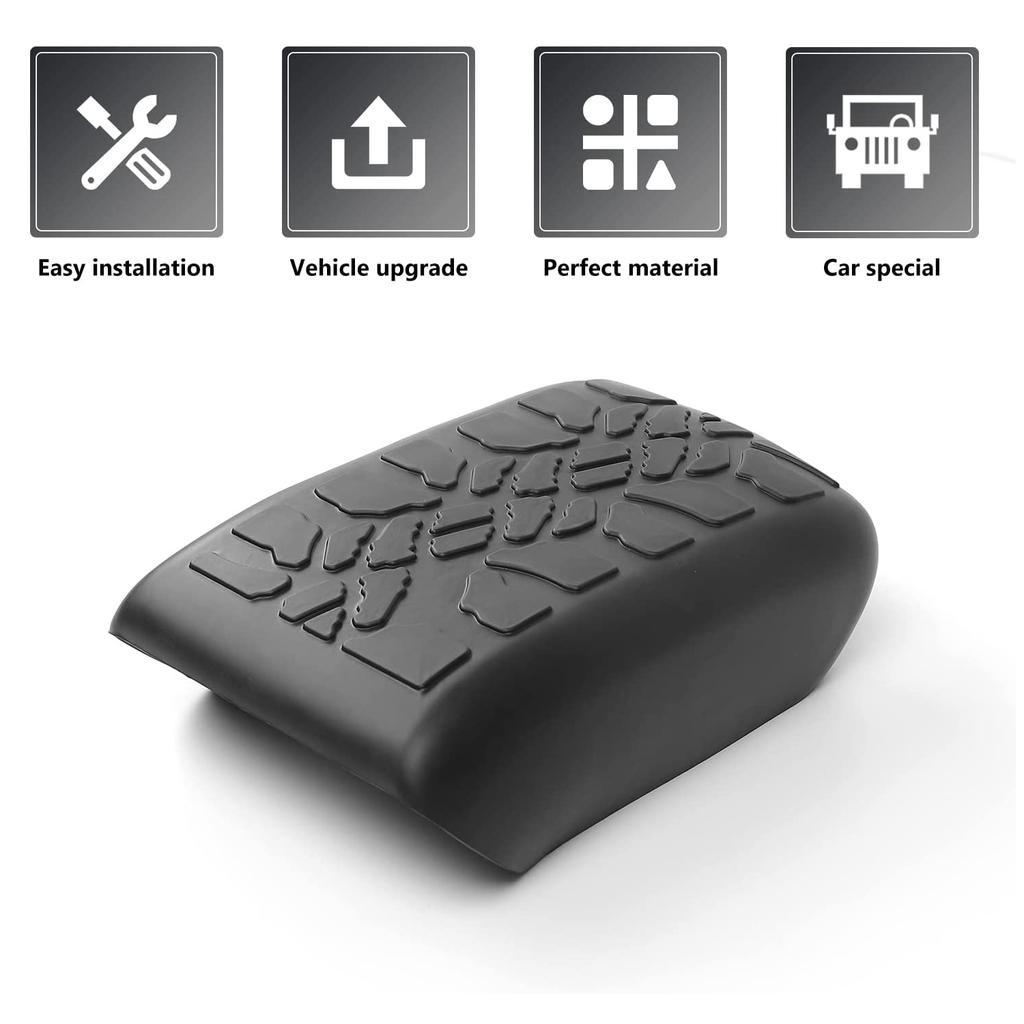 Center Console Armrest Box Cover Waterproof Rubber Protector Pet Pad  For Jeep Wrangler TJ 2000-2006 JL Gladiator JT  2018-2024