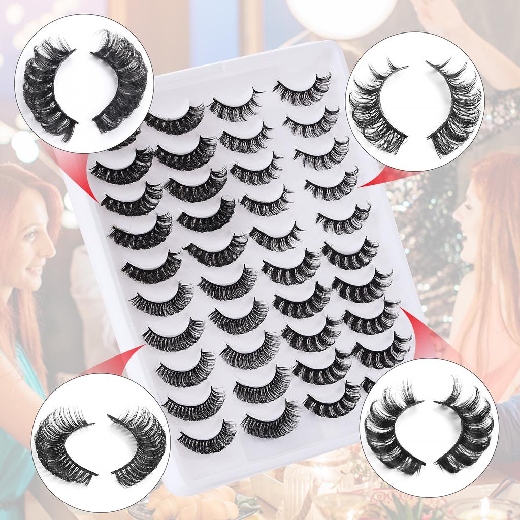 Man-Made Fiber False Eyelashes Russian Curl Curl Dd Curl Thick Simulated Eyelashes