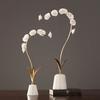 Kreative Keramik Künstlicher Blumenstrauß Dekoration Metall Blumentopf Marmor Handwerk Einrichtung Keramik Orchidee Modernes Zuhause Deko