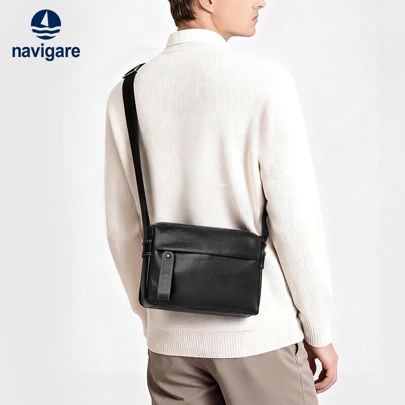 Navigare Men s Genuine Leather Messenger Bag