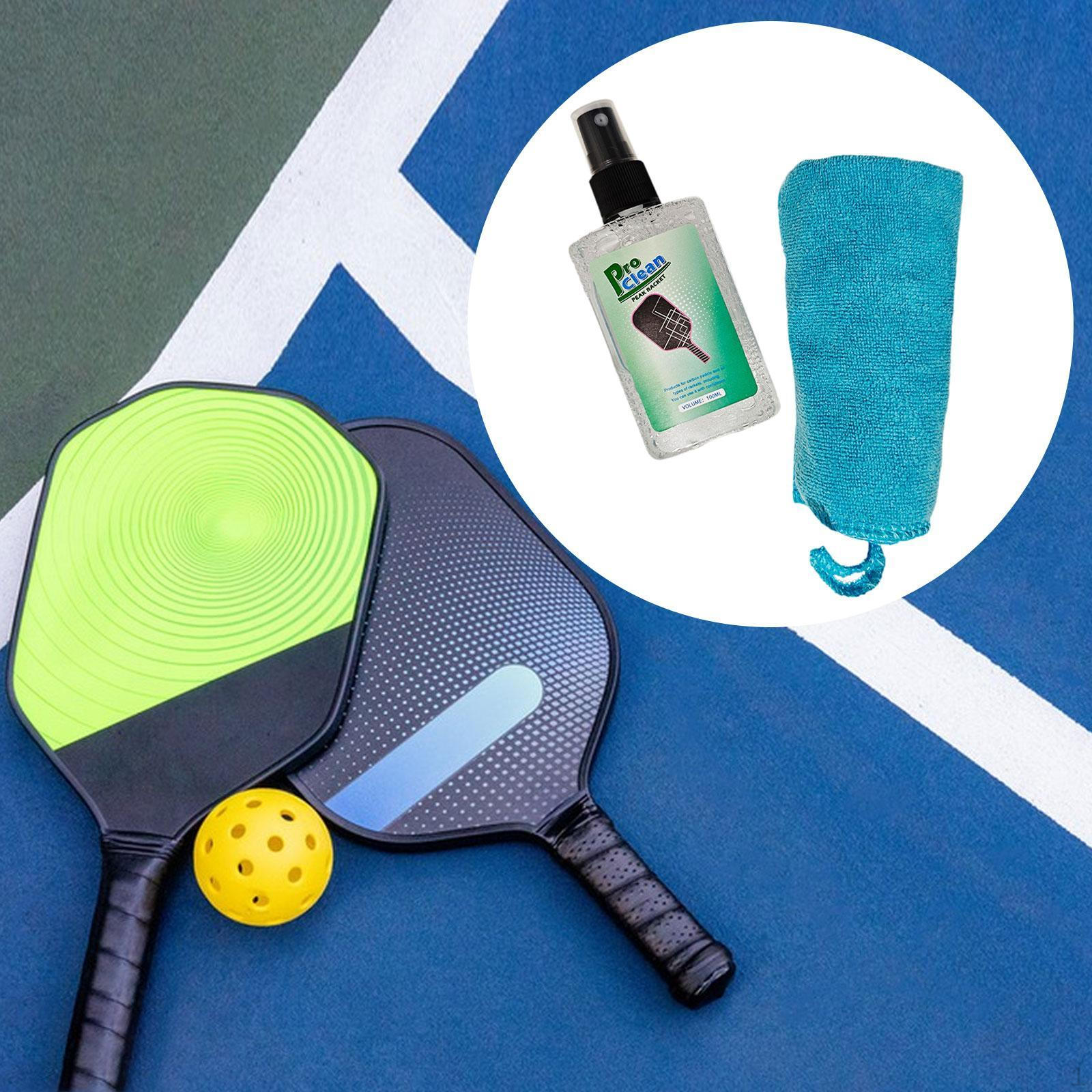

100 мл очистителя Pickleball Paddle Cleaner удаляет остатки грязи с помощью сухой салфетки Professional Set B