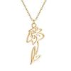 Kinitial Birth Flower Pendants Necklaces For Women Jewelry Ankh Cross Egyptian Leaves Moon Sun Butterfly Chain Choker Collares
