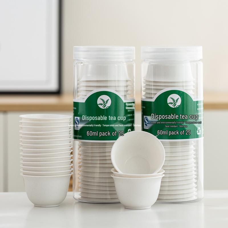 Eco-friendly Thickened Rice Husk Tea Cup for Gongfu and Guest Reception, High-grade and High Temperature Resistant