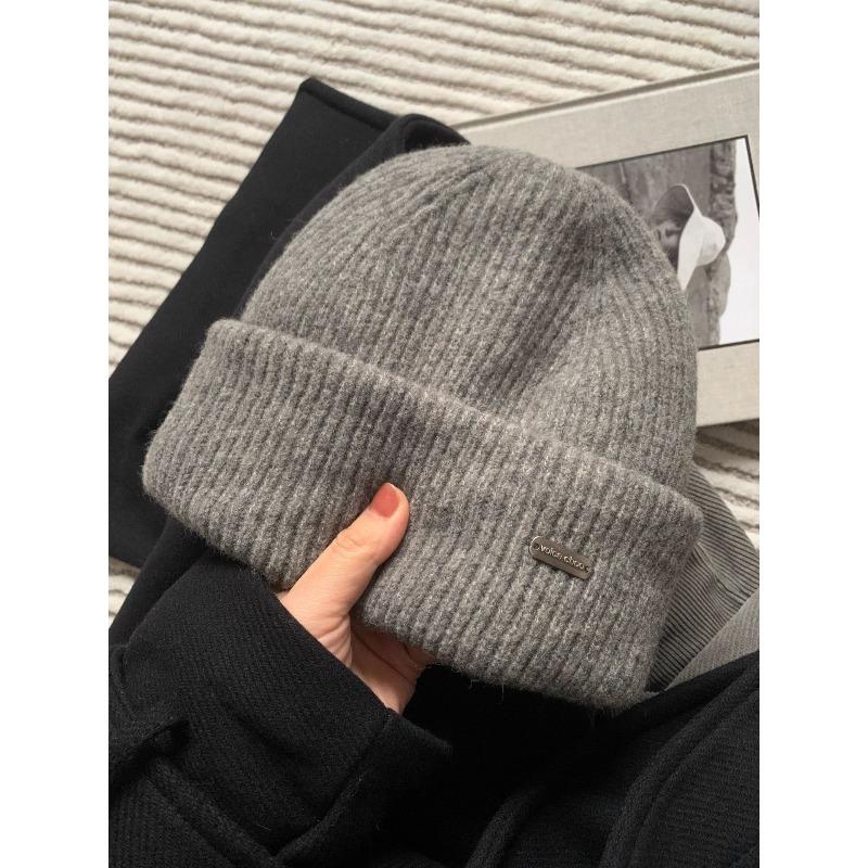 Woolen Winter and Autumn Warmth New Face Look Small Thickened and Enlarged Woolen Cap for Men and Women Cold Cap Knitted Cap