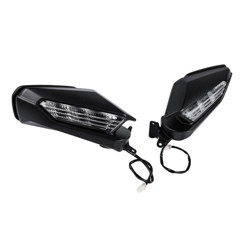 1 Pair Motorcycle Rearview Mirror W/LED Turn Signal Light For Honda Goldwing GL1800 2018-2020 Reverse Side Mirror