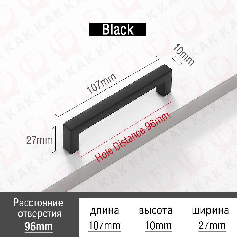 

KAK Aluminum Alloy Black Furniture Handle Shoe Cabinet Knobs and Handles Kitchen Cupboard Door Pulls Furniture Door Hardware