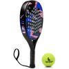 IANONI 8100BLUE Padel Racket Carbon Fiber Surface with EVA Memory Flex Foam Core Padel Tennis Racquets Lightweight