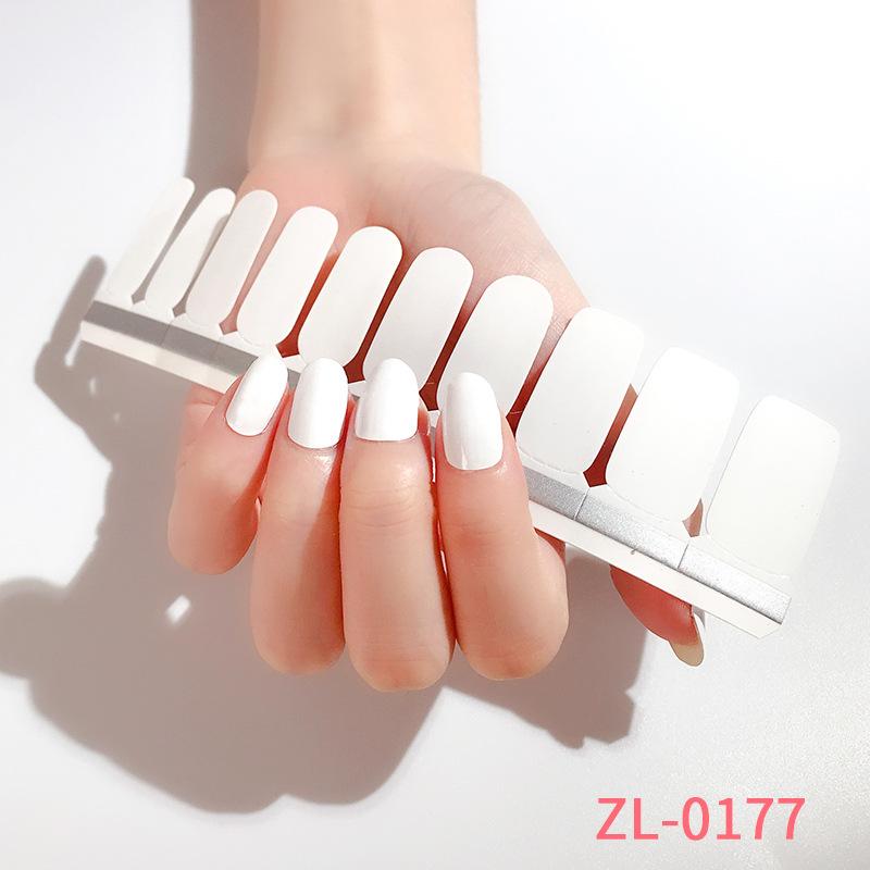 New 20 Nail Stickers Solid Color Nail Stickers Maternity Nail Stickers Fake Nails