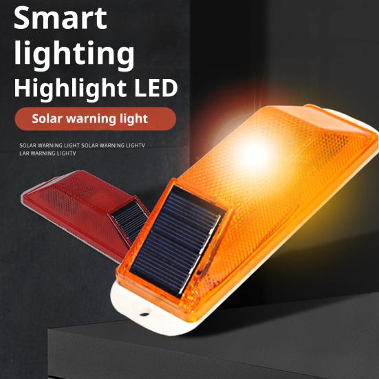 Solar Powered Flashing Warning Safety Strobe Light Enhanced Visibility LED Flashing Beacon for Trucks Barriers