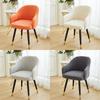 Curved Dining Chair Cover Simple Large Leaf Carved Velvet Makeup Chair Cover Elastic All-inclusive Universal High Armchair Cover