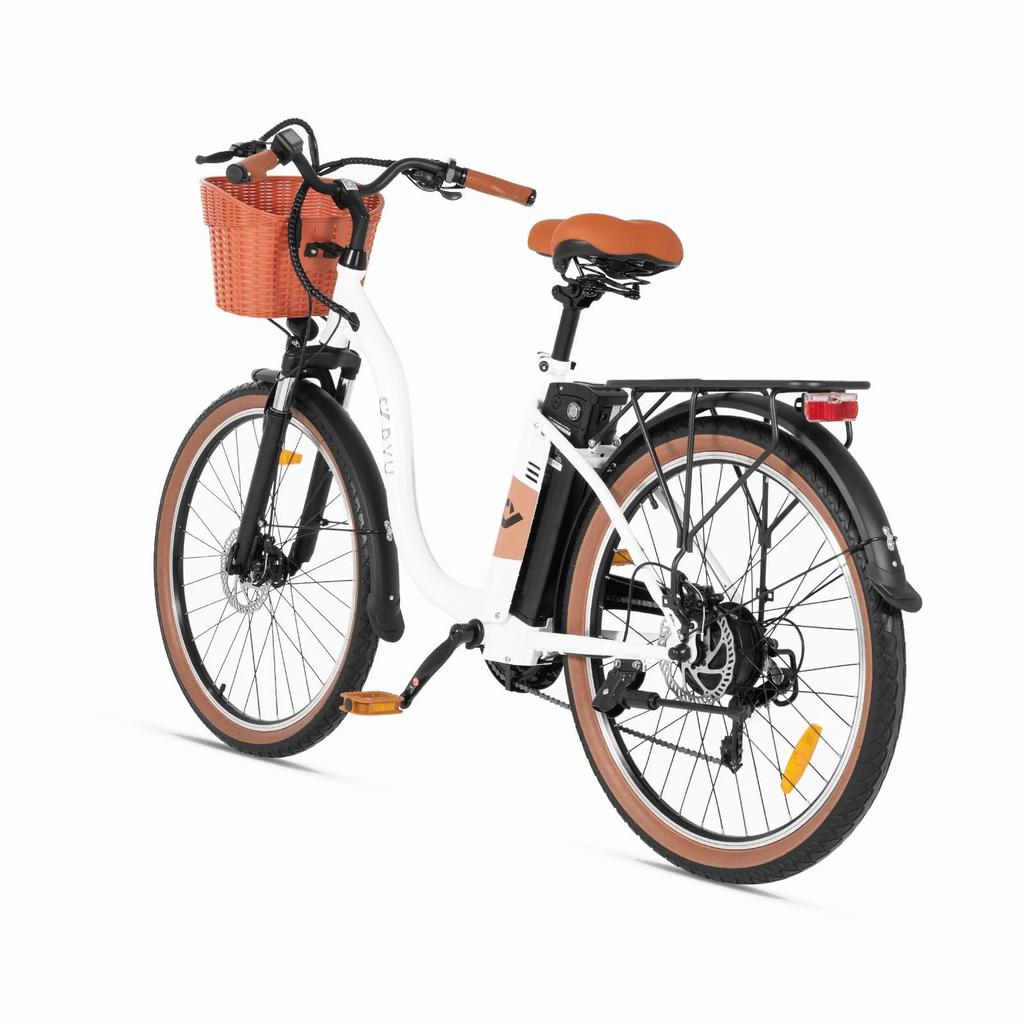 DYU C6 Pro 26" Urban Electric Bike, 36V 15.6Ah, 250W, 25KM/H, 60-80KM Range, Pedal Assist, Adjustable Seat, City E-Bike for Adults