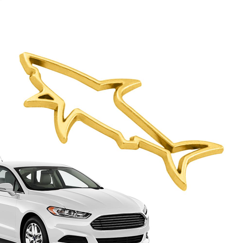 Auto-Embleme und -Abzeichen Haifisch Auto-Fensteraufkleber Wetterfest Hohl-Logo-Dekoration Für Modifikation Kennzeichenhalterung