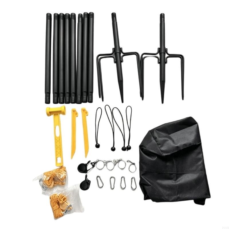 Five Point Metal Ground Sign Stand For Outdoor Advertising Display Strong Flag Post Holder With Ground Stakes