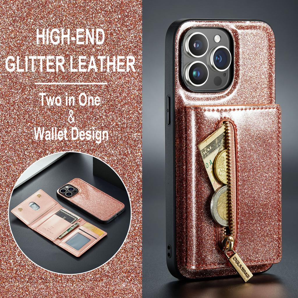 Wlooo Hülle Glitzer Für IPhone 14 Pro, Handyhülle IPhone 14 Pro Glitzer