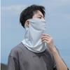 Ice Silk Sunscreen Face Mask With Ear Hooks - Unisex Summer Cycling Face Cover, Breathable Uv Shield For Face And Neck