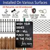 2D Flat 1pc Aluminum Sign Wash Your Dishes or I Will Punch You In The Face Love Mom Funny Kitchen Humor Wall Decor Plaque for Home Kitchen