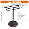 Metal Towel Holder S-Shape Hand Towel Stand with NonSlip Base Space Saving for Bathroom and Kitchen Simple Installation HX6C