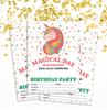 Darling Souvenir White Birthday Invitation Card Printable Elegant Fill or Write In Blank Party Invites 28 Pcs 5 X 7