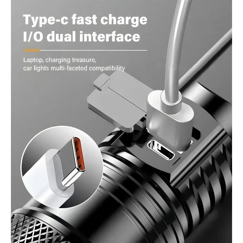 Hochleistungs-LED-Taschenlampen Eingebauter Akku USB Aufladbare Starke Handleuchte Multifunktionale Taschenlampe Lampe Für Notfall-Camping